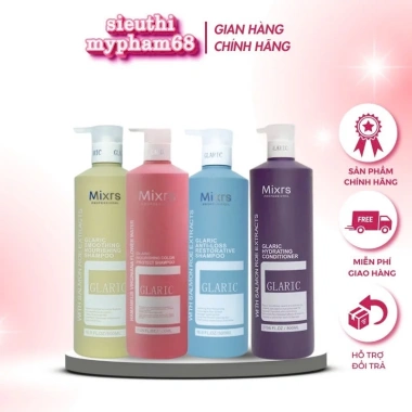 Dầu Gội Xả Mixrs Glaric 800ml Tóc Suôn Mượt Giảm Gàu Ngăn Gãy Rụng Phục Hồi Hư Tổn Chính Hãng Giá Ưu Đãi