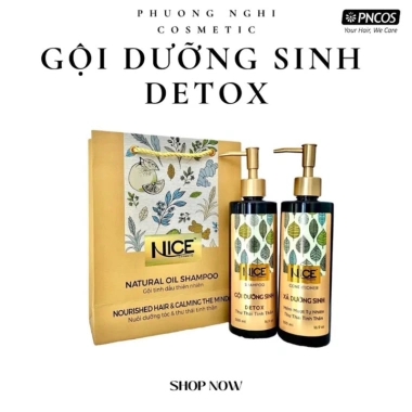 Dầu gội xả Nice Detox 500ml - Dưỡng sinh, mềm mượt, giảm gàu, ngứa, nấm da đầu