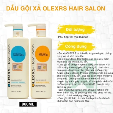 Dầu gội xả Olexrs Hair Salon 960ml - Phục hồi, chống rụng, kích tóc, 450.000 VND 2