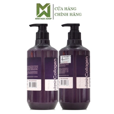 Dầu gội xả phục hồi Vitamin E Collagen 800ml - Chống gãy rụng tóc, tóc đẹp salon tại nhà, giảm giá 500k 3 Dầu gội xả phục hồi Vitamin E Collagen 800ml - Chống gãy rụng tóc, tóc đẹp salon tại nhà, giảm giá 500k 3