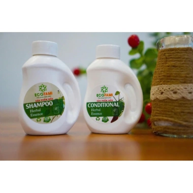 Dầu gội xả sinh học ECOFAMI 800ml phục hồi tóc khô xơ, giảm rụng, kích thích mọc tóc