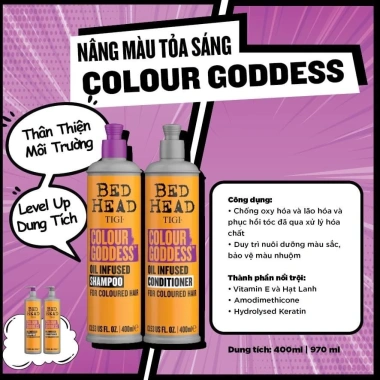 Dầu gội xả TIGI BED HEAD Xanh Đỏ Tím Cam 400‑970ml – Dưỡng ẩm, phục hồi tóc hư tổn khô sơ, cao cấp, giảm giá 520k 6