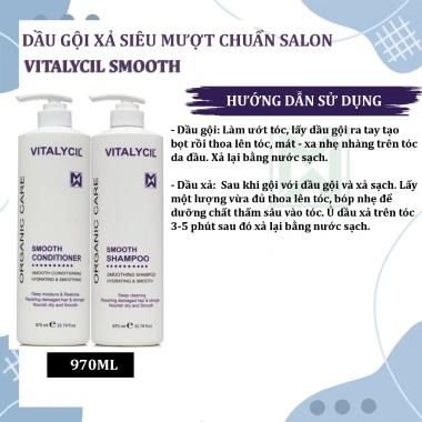 Dầu gội xả Vitalycil Smooth 970ml - Siêu mượt chuẩn salon, giảm giá 400k 3