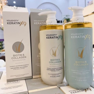 Dầu Gội Xả Voudioty Keratin 500ml – Khôi phục tóc hư nặng, giảm giá 200.000 VND