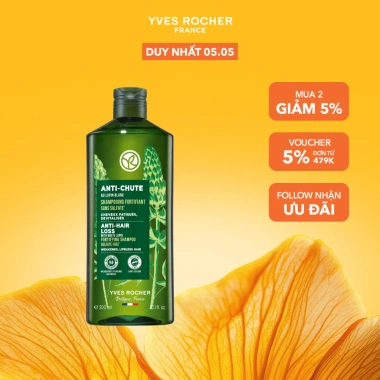 Dầu gội Yves Rocher Anti-Hair Loss 300ml - Giảm tóc gãy rụng, White Lupin tăng cường, giá ưu đãi 342.000₫