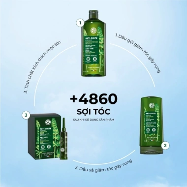 Dầu gội Yves Rocher Anti-Hair Loss 300ml - Giảm tóc gãy rụng, White Lupin tăng cường, giá ưu đãi 342.000₫ 7 Dầu gội Yves Rocher Anti-Hair Loss 300ml - Giảm tóc gãy rụng, White Lupin tăng cường, giá ưu đãi 342.000₫ 7