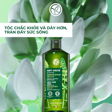 Dầu gội Yves Rocher Anti-Hair Loss 300ml - Giảm tóc gãy rụng, White Lupin tăng cường, giá ưu đãi 342.000₫