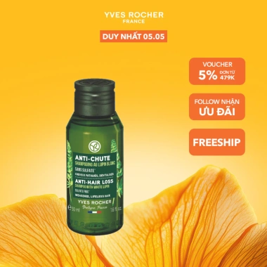 Dầu gội Yves Rocher Mini 50ml Chống tóc gãy rụng – Giảm giá 120k (trước 156k)