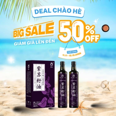 Dầu Hạt Tía Tô Ép Lạnh – Omega‑3, Tăng Miễn Dịch, Kháng Khuẩn, Chống Oxy Hóa – 150.000đ