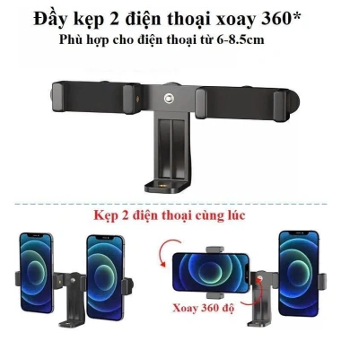 Đầu kẹp điện thoại 360 gắn tripod chắc chắn Citycase - Giá 25.500đ