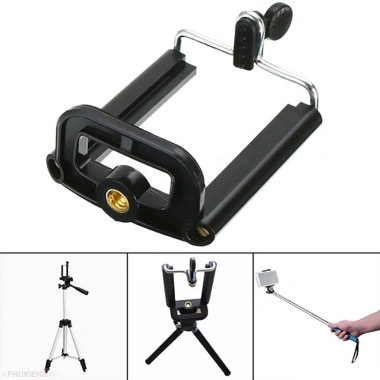 Đầu kẹp điện thoại cơ bản gắn lên giá đỡ tripod 3 chân - Chỉ 10.000đ