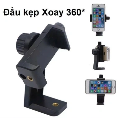 Đầu Kẹp Điện Thoại Le Gân Gây Sefie Cây Tripod Chân Quay Livestream Chụp Ảnh 15k