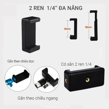 Đầu Kẹp Điện Thoại Xịn Cho Chân Máy Ảnh Ren Ốc 1/4 Inch, Giá Ưu Đãi 10.899₫