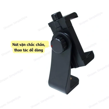 Đầu kẹp gắn điện thoại L3 xoay 360°, vặn đinh ốc, kèm thanh L cho chân tripod – Tiện lợi, 26.000₫