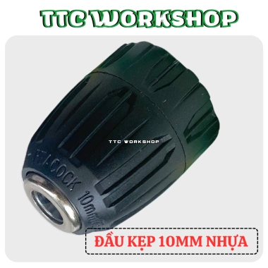 Đầu kẹp máy khoan pin 10mm Autolock nhựa ABS bền bì, công suất cao, giá 34.000 VND