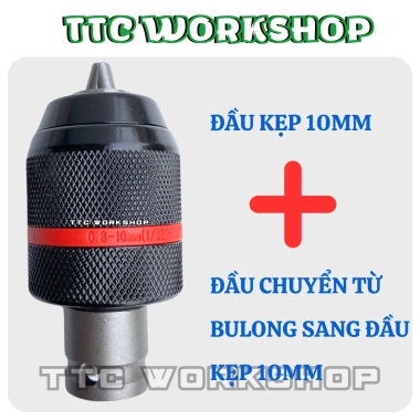 Đầu kẹp mũi khoan autolock 10mm - Kim loại bền bì, công suất cao, chỉ 95.000₫
