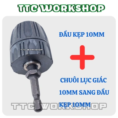 Đầu kẹp mũi khoan Autolock 10mm nhựa ABS bền bỉ - Giá 34.000₫ giảm từ 43.860₫