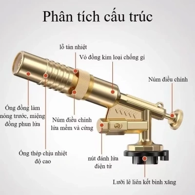 Đầu Khò Ga Mini Lõi Đồng ống dài – Đèn Khò Gas cao cấp, bền bỉ, lửa xanh 55.000₫ 4