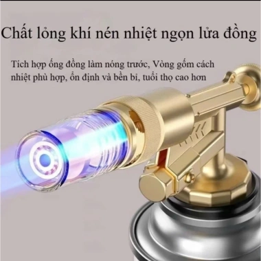 Đầu Khò Ga Mini ống dài lõi đồng - Đèn khò gas cao cấp, lửa xanh, bền bỉ, chỉ 58.000₫ 2