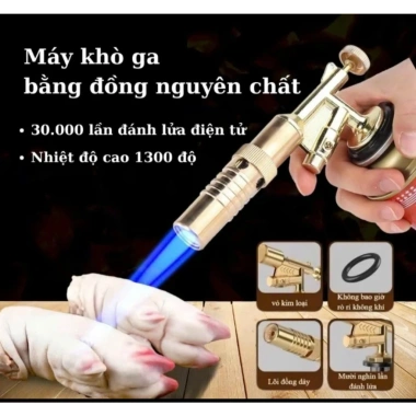 Đầu Khò Ga Mini ống dài lõi đồng - Đèn khò gas cao cấp, lửa xanh, bền bỉ, chỉ 58.000₫ 5