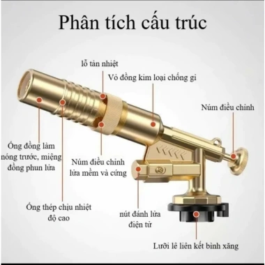 Đầu Khò Ga Mini ống dài lõi đồng - Đèn khò gas cao cấp, lửa xanh, bền bỉ, chỉ 58.000₫ 7