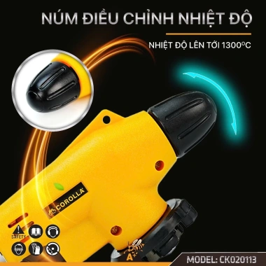 Đầu Khò Gas Mini Cao Cấp Cầm Tay COROLLA Tự Động Đánh Lửa 1.300°C CK20.113
