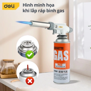 Đầu Khò Gas Mini Deli Tools Cao Cấp – Điều Chỉnh Nhiệt Độ & Tia Lửa, Chỉ 59.000 VND 3
