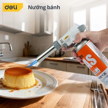 Đầu Khò Gas Mini Deli Tools Cao Cấp – Điều Chỉnh Nhiệt Độ & Tia Lửa, Chỉ 59.000 VND 4