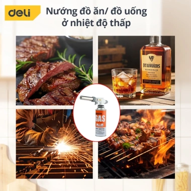 Đầu Khò Gas Mini Deli Tools Cao Cấp – Điều Chỉnh Nhiệt Độ & Tia Lửa, Chỉ 59.000 VND 6