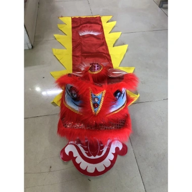 Đầu lân và đầu sư tử giá rẻ đèn LED kèm đuôi, mắt nháy sáng - Đồ chơi trung thu, Tết cho bé 185k