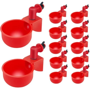 Đầu Máng Uống Nước Màu Đỏ Gia Cầm - Máng Nước Tự Động Đóng Mở Tiết Kiệm Chi Phí 8.000 VND
