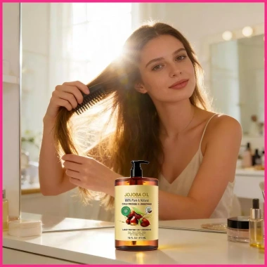Dầu massage hữu cơ 473ml không tinh chế Dưỡng ẩm đa năng cho tóc da mặt móng tay da đầu buraivn