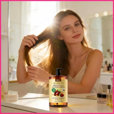 Dầu massage hữu cơ 473ml không tinh chế Dưỡng ẩm đa năng cho tóc da mặt móng tay da đầu buraivn