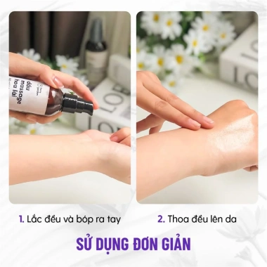 Dầu Massage Thiên Nhiên 100mL Heny Garden - Dưỡng da hạt nho, olive, cám gạo, giảm 21%