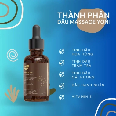 Dầu massage yoni Kobi 100ml - Cải thiện cảm xúc, kéo dài cuộc yêu, giảm 218.000 VND 3