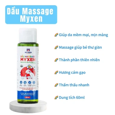 Dầu mát xa Myxen cho bé 60ml - Dưỡng ẩm tự nhiên, thẩm thấu nhanh, không bết dính - 75.000 3