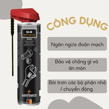 Dầu mỡ xịt Senfineco 9.940 SO40 Multi Lubricant Smart 400ml - Bôi trơn, làm sạch, bảo vệ - Made in Germany