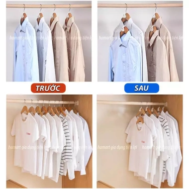 Đầu Móc Nối Mắc Treo Quần Áo Nhựa Trắng - Sắp Xếp Tủ Gọn Gàng Tiện Lợi 2