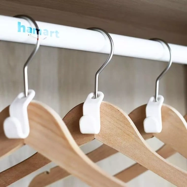Đầu Móc Nối Mắc Treo Quần Áo Nhựa Trắng - Sắp Xếp Tủ Gọn Gàng Tiện Lợi 7