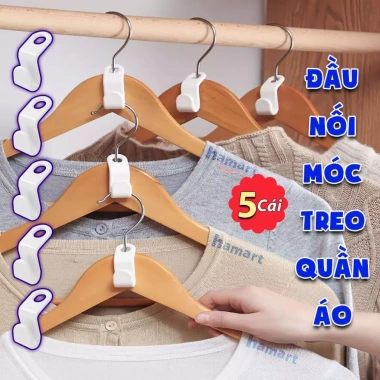 Đầu Móc Nối Mắc Treo Quần Áo Nhựa Trắng - Sắp Xếp Tủ Gọn Gàng Tiện Lợi 10