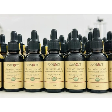 Dầu Mù U Ngâm Nghệ Hữu Cơ Karose 30ml - Dưỡng da, giảm mụn, giảm giá 275k