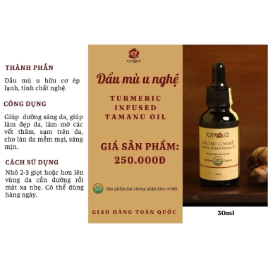 Dầu Mù U Ngâm Nghệ Hữu Cơ Karose 30ml - Dưỡng tóc chắc khỏe, giảm gàu, giá ưu đãi 208.250₫