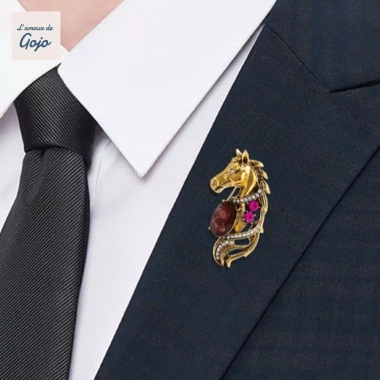 Đầu ngựa thổ cẩm cung hoàng đạo - Trang sức kim loại đá nhân tạo, ưu đãi Tết Nguyên Đán 53.900₫