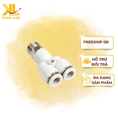 Đầu Nối Chữ Y 2 Đầu Nhấn Ống + 1 Đầu Ren Ngoài - Nối Nhanh Ngã Ba, Phi 4‑12, Giá 26.450₫ 2 Đầu Nối Chữ Y 2 Đầu Nhấn Ống + 1 Đầu Ren Ngoài - Nối Nhanh Ngã Ba, Phi 4‑12, Giá 26.450₫ 2