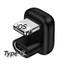 Đầu Nối Chuyển Đổi Cáp Sạc Góc 90° IOS sang Type C 20W/10W cho iPhone 12‑14 25.000₫ 9