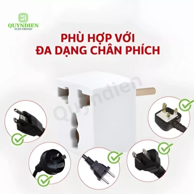 Đầu Nối Đa Năng 1.200W P6A P7 Chống Tuột Phích, Chịu Nhiệt - Giá ưu đãi 25.270 VND 2