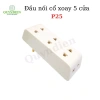 Đầu nối thông minh 5 cửa P25 trắng cổ xoay tiện lợi, lắp nhanh – Giá ưu đãi 43.500đ
