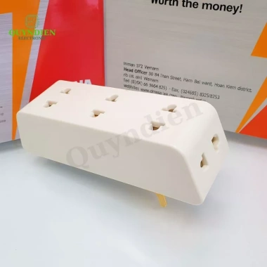 Đầu nối thông minh 5 cửa P25 trắng cổ xoay tiện lợi, lắp nhanh – Giá ưu đãi 43.500đ 2