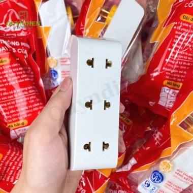 Đầu nối thông minh 5 cửa P25 trắng cổ xoay tiện lợi, lắp nhanh – Giá ưu đãi 43.500đ 5