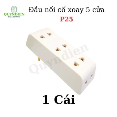 Đầu nối thông minh 5 cửa P25 trắng cổ xoay tiện lợi, lắp nhanh – Giá ưu đãi 43.500đ 9